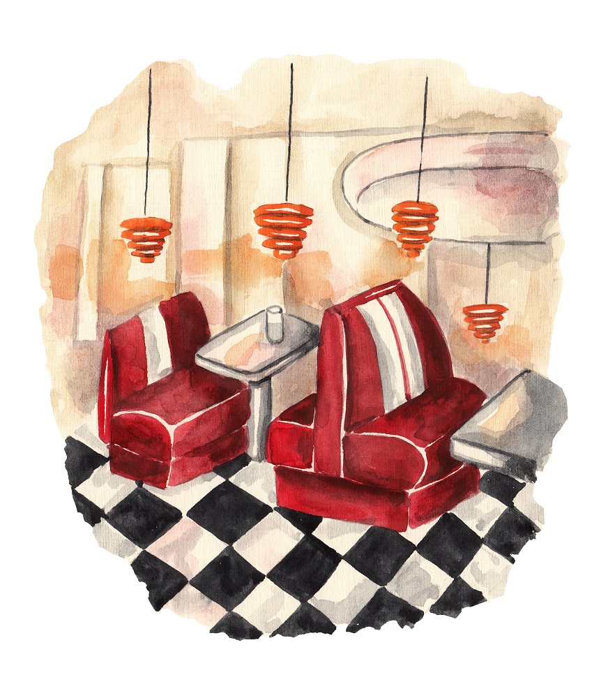 Retro diner illustration