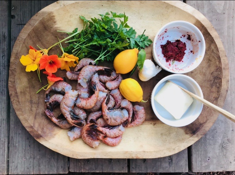 Harissa Garlic Side Stripe Shrimp
