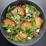 peach prosciutto feta salad